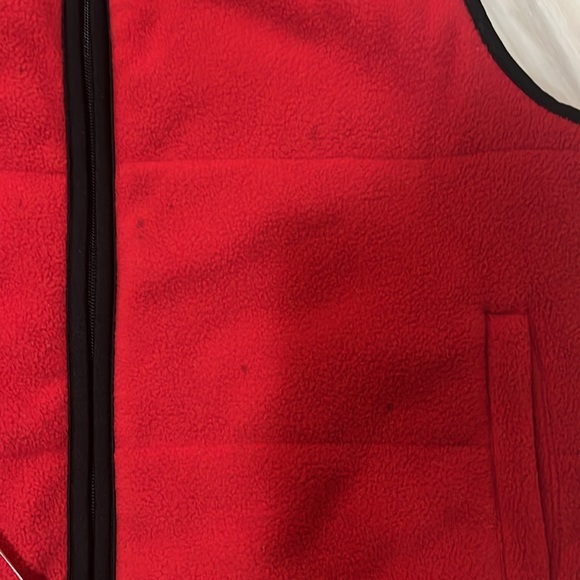Red fleece zip vest - Picture 2 of 2